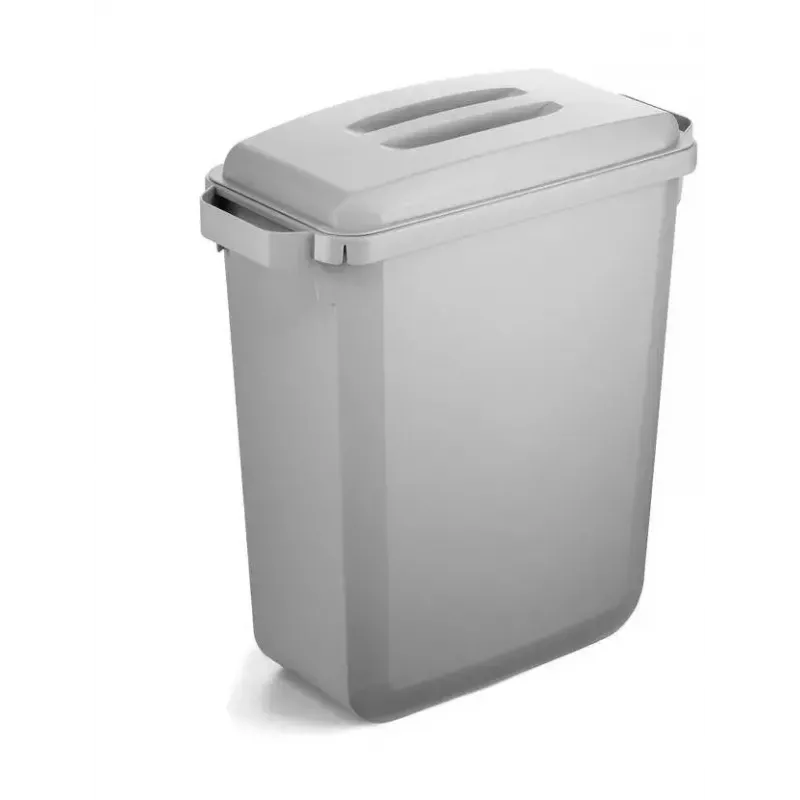 Contenitore per rifiuti Durable 1800503050 rettangolare plastica grigio larghezza 590 mm profondità 282 mm altezza 600 mm