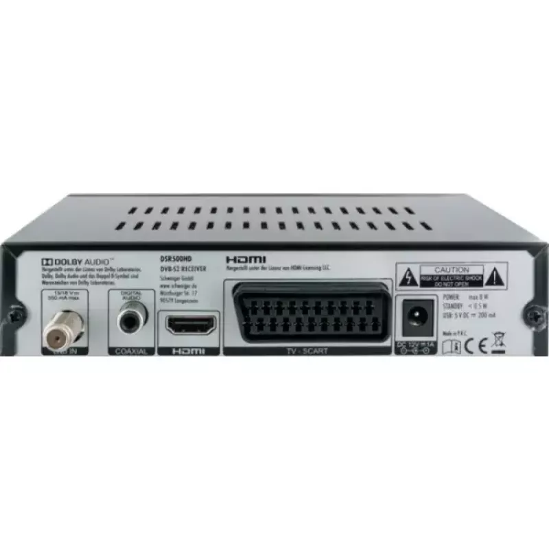 Set-top box Schwaiger DSR500HD via cavo Full HD nero