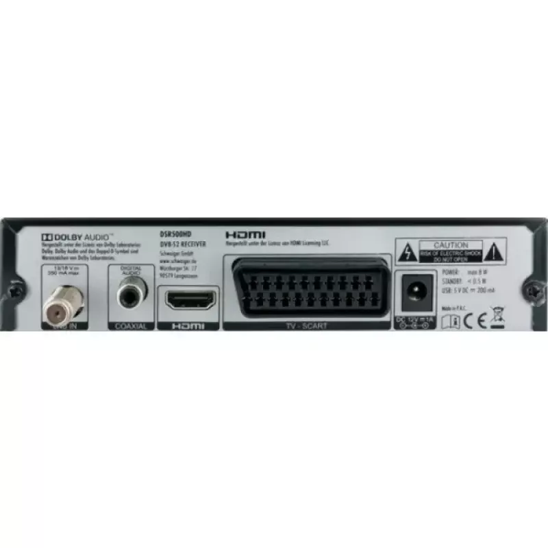 Set-top box Schwaiger DSR500HD via cavo Full HD nero