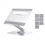 Conceptronic DONN27G, supporto per laptop, argento, alluminio, 360°, USB 3.2 Gen 1 (3.1 Gen 1) Type-C, 5000 Mbit/s