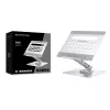 Conceptronic DONN27G, supporto per laptop, argento, alluminio, 360°, USB 3.2 Gen 1 (3.1 Gen 1) Type-C, 5000 Mbit/s