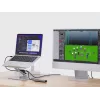 Conceptronic DONN27G, supporto per laptop, argento, alluminio, 360°, USB 3.2 Gen 1 (3.1 Gen 1) Type-C, 5000 Mbit/s
