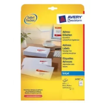 Etichette per stampante Avery J4792-25 bianco