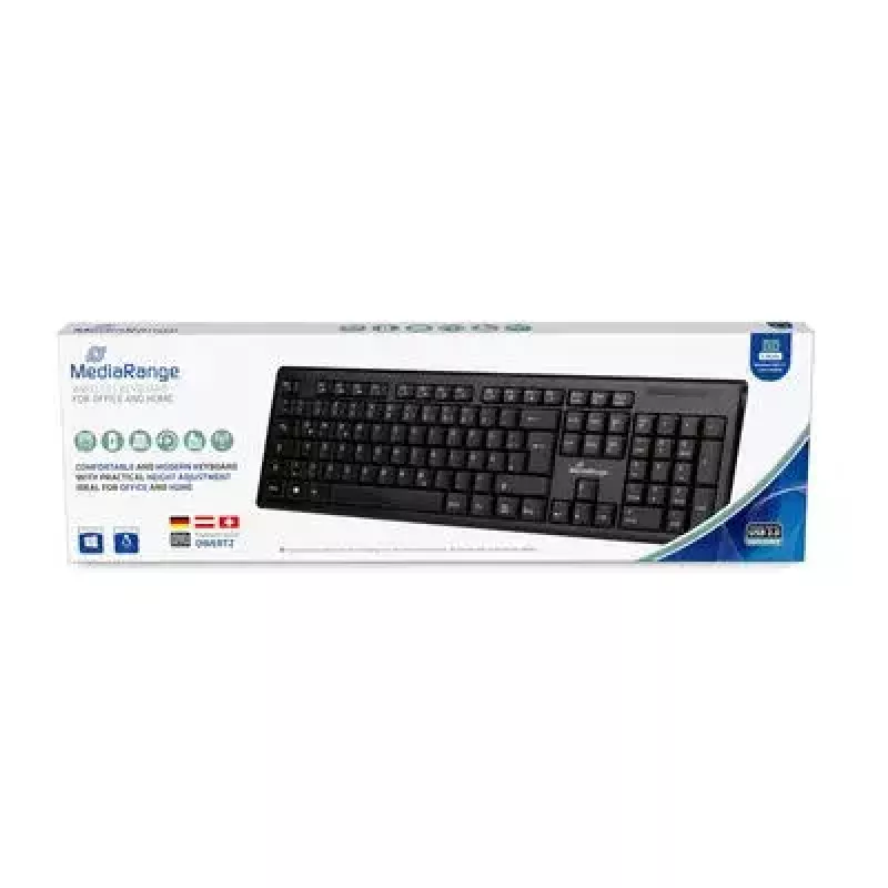 Tastiera MediaRange MROS111 universale RF wireless QWERTZ nero