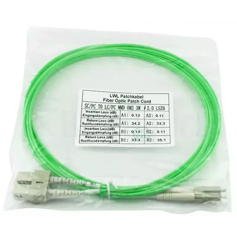Cavo in fibra ottica BlueOptics SFP3132GU3MK LC SC OM5 3 m menta