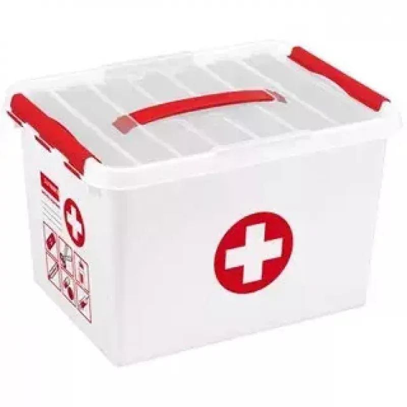 Scatola portautensili Sunware Q-line rettangolare rosso bianco