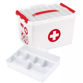 Scatola portautensili Sunware Q-line rettangolare rosso bianco