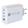 Techly IPW-PD140W-WH caricabatterie mobile powerbank, smartphone, tablet, universale bianco AC ricarica rapida uso interno