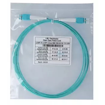 BlueOptics 797902TD120003M cavo patch in fibra LC-LC multimodale OM3 Uniboot duplex, LC-UPC, 3 m, beige