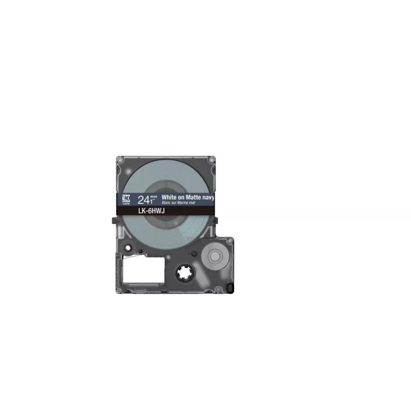 Nastro per etichette Epson LK-6HWJ blu navy bianco trasferimento termico 2,4 cm