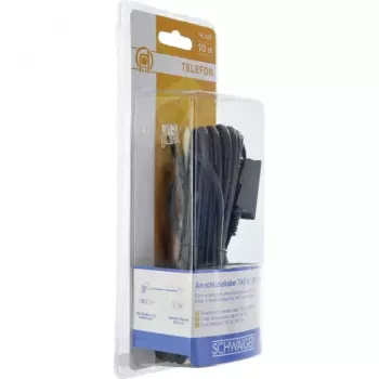 Cavo RJ-11 Schwaiger 10m TAE-N nero