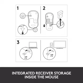 Mouse Logitech M185 Swift Wireless grigio
