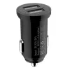 Techly Mini caricabatterie auto 2 porte USB-A 24W / 4,8A nero