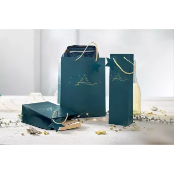 Sacchetto regalo Sigel GT035 blu 170x90x230 mm
