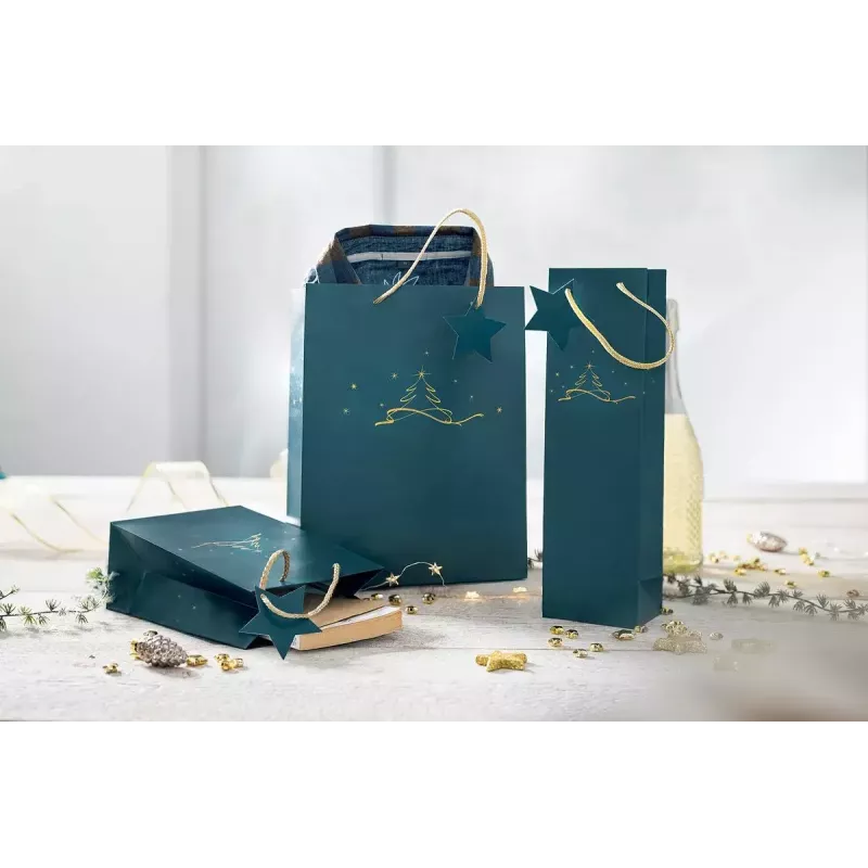 Sacchetto regalo Sigel GT035 blu 170x90x230 mm