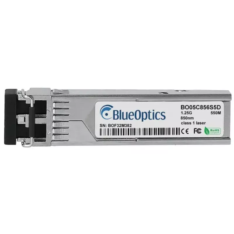 Ricetrasmettitore SFP in fibra ottica BlueOptics J4858D-BO, 1250 Mbit/s, 850 nm, argento