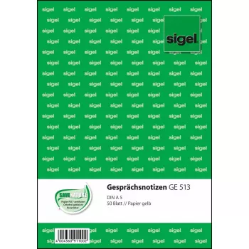 Modulo commerciale Sigel GE513 A5 verde 50 fogli