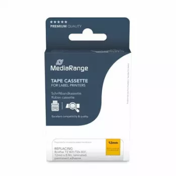 Nastro per stampante MediaRange MRBTZB31 nero 1,2 cm x 8 m