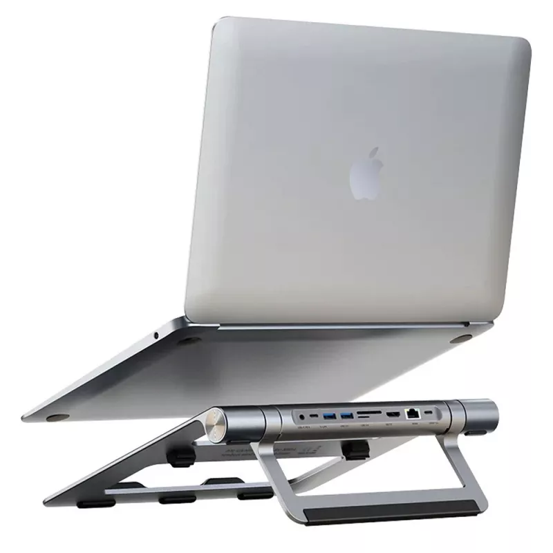 Techly ICA-NTB-DOCK91 con filo USB 3.2 Gen 1 (3.1 Gen 1) Type-C argento