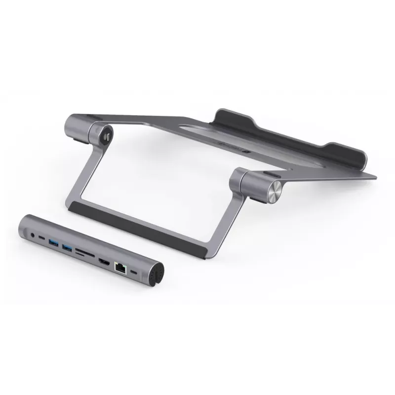 Techly ICA-NTB-DOCK91 con filo USB 3.2 Gen 1 (3.1 Gen 1) Type-C argento