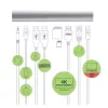 Techly ICA-NTB-DOCK91 con filo USB 3.2 Gen 1 (3.1 Gen 1) Type-C argento
