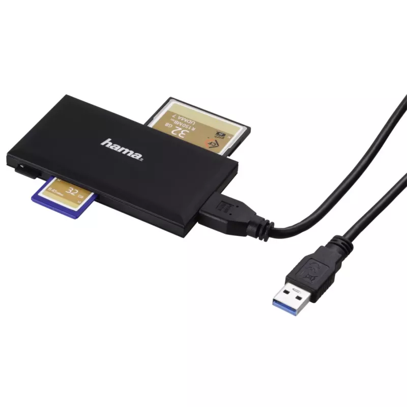 Lettore di schede Hama 00181018 USB 3.2 Gen 1 (3.1 Gen 1) Type-A nero