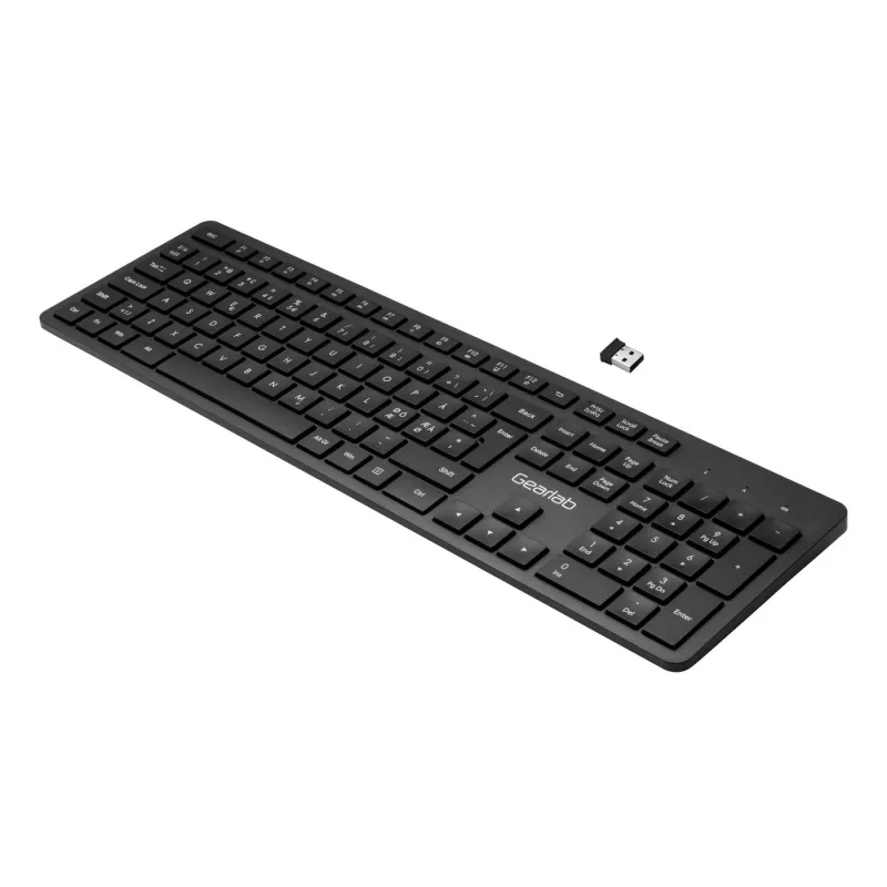 Tastiera eSTUFF GLB212102 ufficio USB QWERTY nordico nero