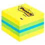 3M Post-it 2051L note quadrate blu, verde, turchese, giallo 400 fogli autoadesive