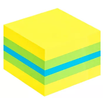 3M Post-it 2051L note quadrate blu, verde, turchese, giallo 400 fogli autoadesive