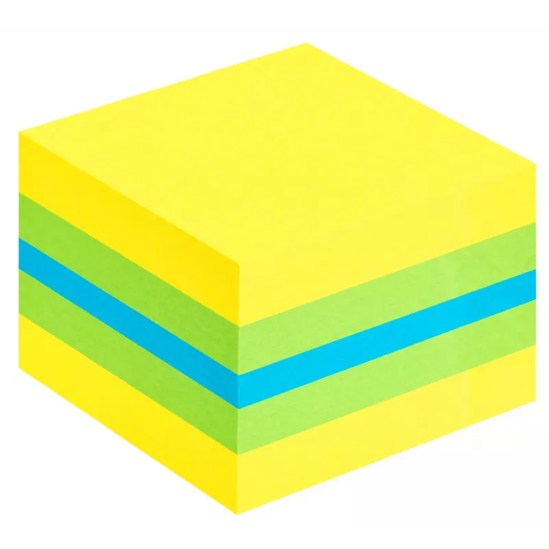 3M Post-it 2051L note quadrate blu, verde, turchese, giallo 400 fogli autoadesive