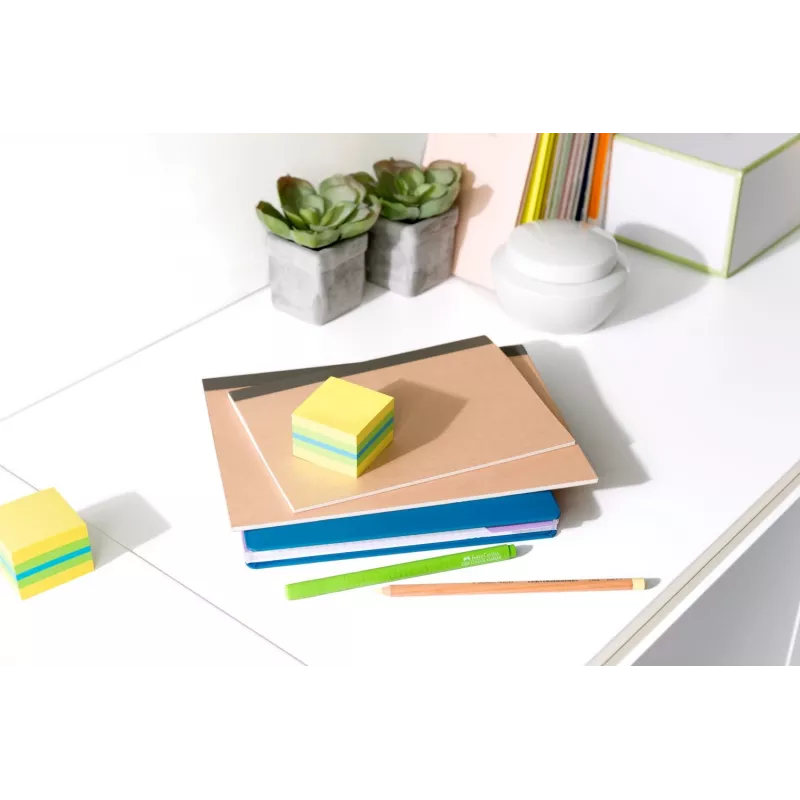3M Post-it 2051L note quadrate blu, verde, turchese, giallo 400 fogli autoadesive