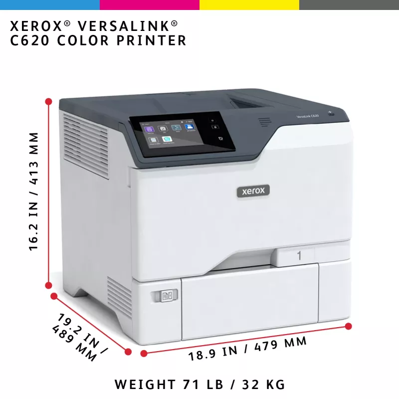 Xerox VersaLink C620 A4 50ppm Duplex Stampante PS3 PCL5e/6 2 vassoi 650 fogli