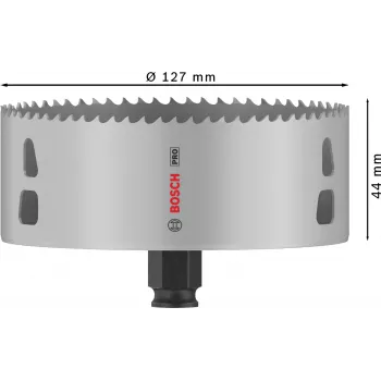 Bosch PRO Multi Material PC Plus, 44/127 mm, singolo, punta, cartongesso, metallo, metallo non ferroso, plastica, legno tenero, nero, grigio, acciaio al cobalto, acciaio rapido al cobalto (HSS-Co)