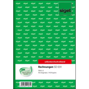 Modulo commerciale Sigel SD031 verde A5 80 fogli
