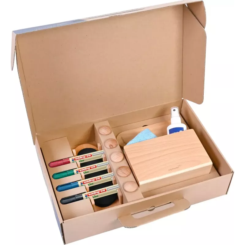 Set accessori Legamaster WOODEN 17 pezzi certificato FSC
