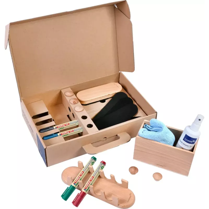 Set accessori Legamaster WOODEN 17 pezzi certificato FSC