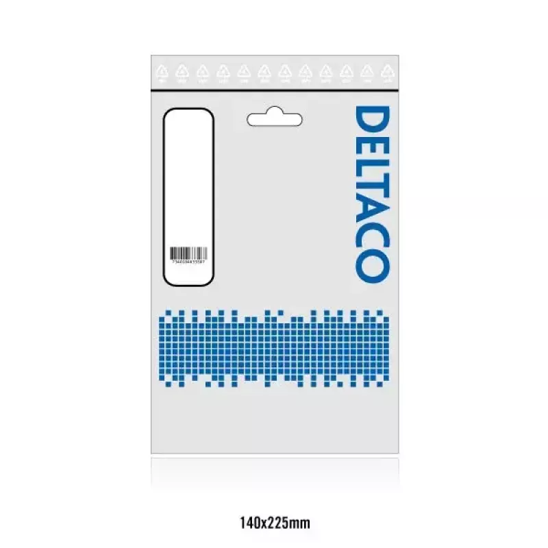 Deltaco Cat6 3m RJ-45 U/UTP grigio cavo di rete