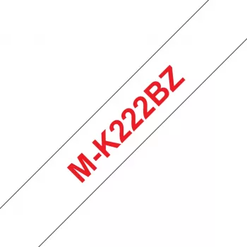 Brother M-K222BZ nastro per etichettatura rosso su bianco