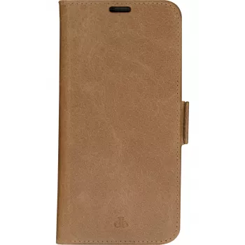 Custodia portafoglio dbramante1928 iPhone 14 Plus tan 3 scomparti per carte