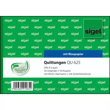 Modulo business Sigel QU625 verde A6 100 fogli