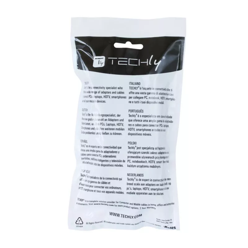 Techly cavo HDMI High Speed 5m con Ethernet A/A M/M ferrite ICOC HDMI-FR-050