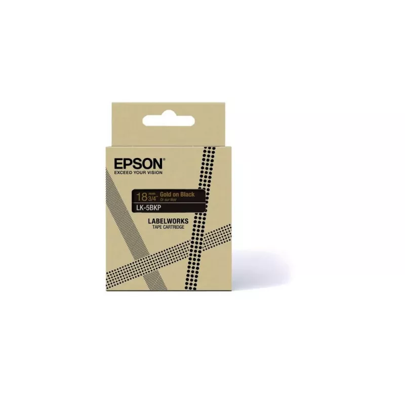 Nastro per etichettatrice Epson LK-5BKP nero oro 1,8 cm
