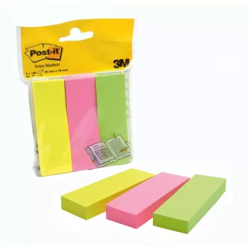 3M 671-3 note adesive rettangolo verde, rosa, giallo 100 fogli autoadesive