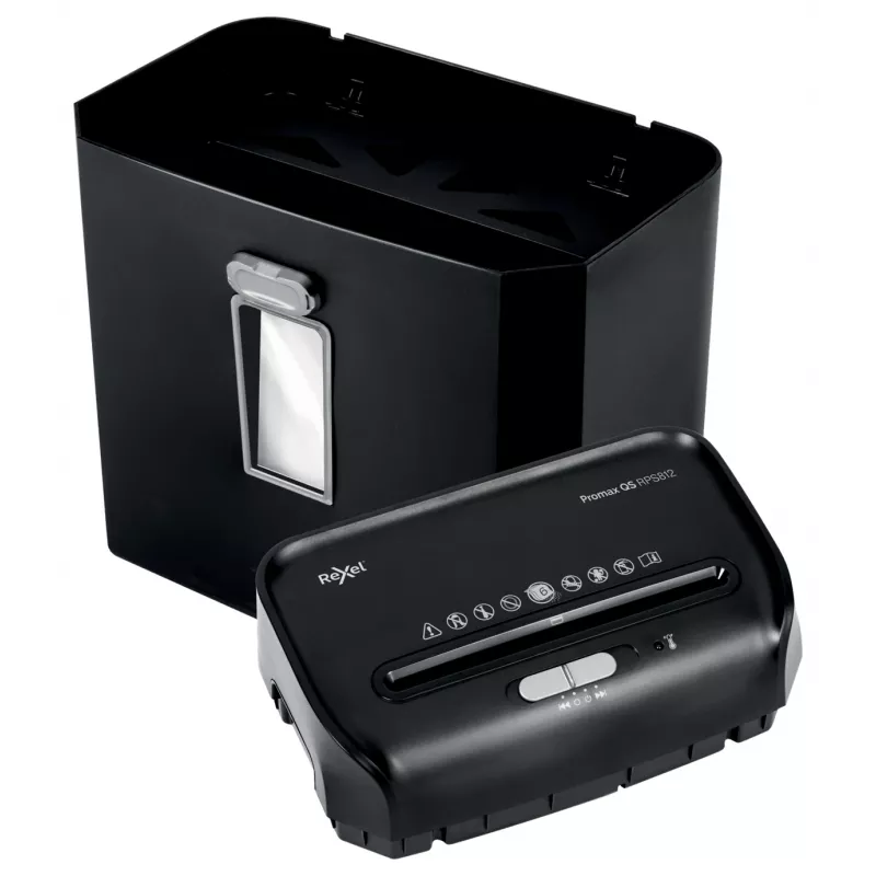 Rexel ProMax RPS812 distruggidocumenti a taglio a strisce P2, taglio a strisce, 22 cm, 6 mm, 12 L, 88 fogli, 58 dB