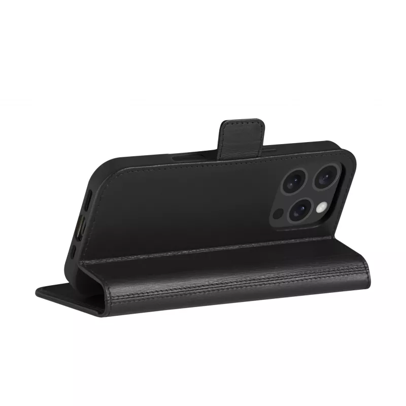 Custodia folio dbramante1928 iPhone 16 Pro nero 3 scomparti per carte
