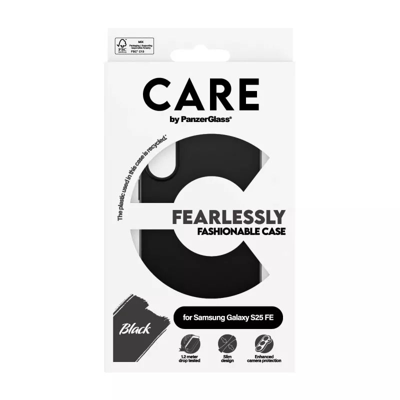 PanzerGlass CARE™ by ® custodia TPU nero Samsung Galaxy S25 FE 5G