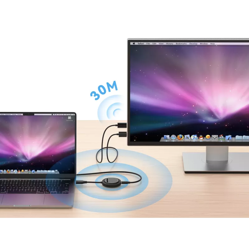 Kit extender HDMI wireless CONCEPTRONIC ATHERIC02B – dongle, HDMI/USB, 1080p (1920x1080), alimentato via USB