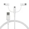 dbramante1928 re-charge - cavo 3-in-1 – USB-A a USB-A, C e Lightning - bianco