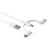 dbramante1928 re-charge - cavo 3-in-1 – USB-A a USB-A, C e Lightning - bianco