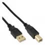 Cavo USB 2.0 InLine Type-A maschio su Type-B femmina, 1,5 m, nero, contatti dorati